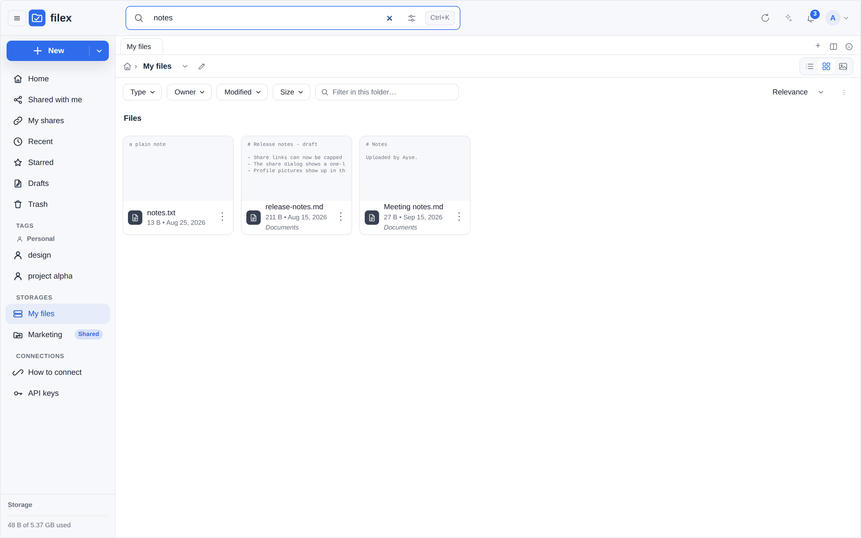 Searching a folder